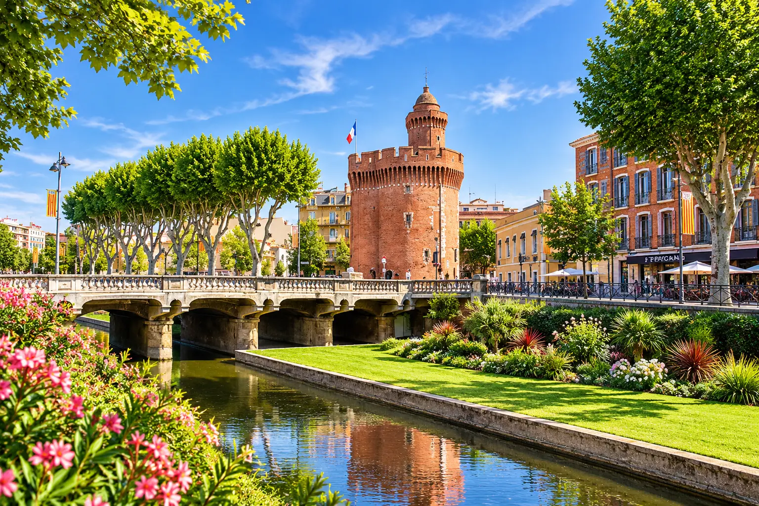 Le Castillet au centre de Perpignan