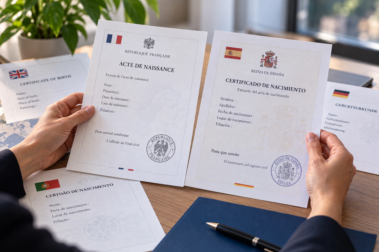 Documents officiels en plusieurs langues