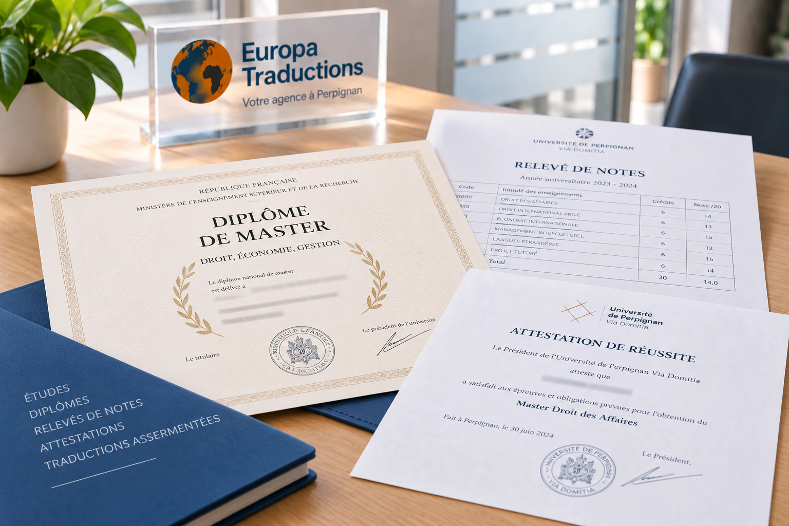 Diplômes, relevés de notes et attestations universitaires