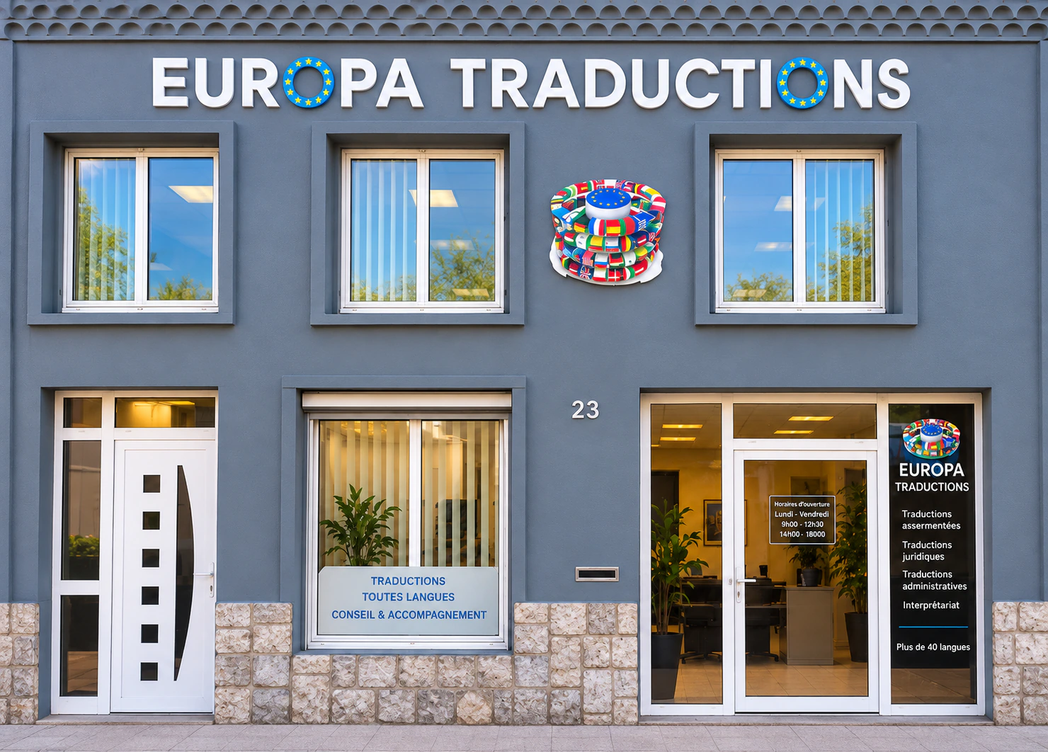 Façade d'Europa Traductions au 23 avenue Georges Guynemer à Perpignan